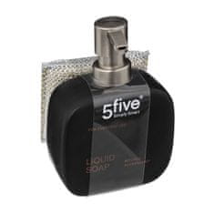 5Five® Dozirnik tekočine z gobico črne barve 400 ml