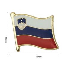 PTI Slovenija zastava, značka - 10 kosov 
