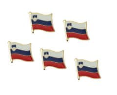 PTI Slovenija zastava, značka - 5 kosov 