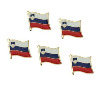 PTI Slovenija zastava, značka - 5 kosov