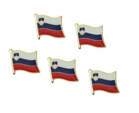 PTI Slovenija zastava, značka - 5 kosov