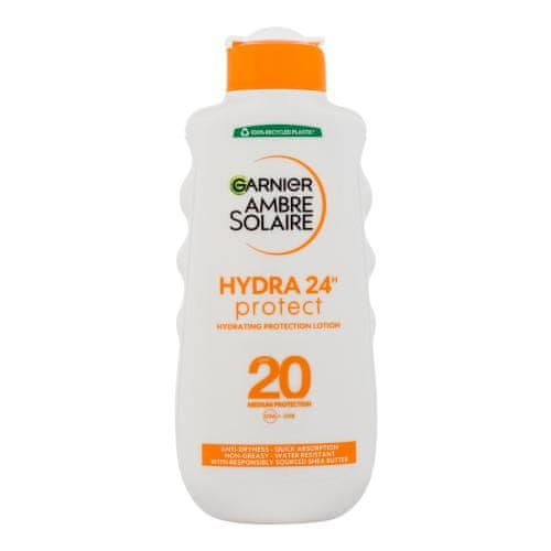 Garnier Ambre Solaire Hydra 24H Protect SPF20 vodoodporen losjon za zaščito pred soncem z vlažilnim učinkom 200 ml