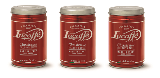 Lucaffé Kava v zrnu, Classic, paket 3x 250 g, v pločevinki