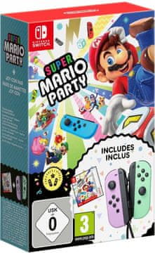 Nintendo Super Mario Party igra + DLC + Joy-Con par kontrolerjev, vijolčen/zelen (Switch)