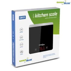 GreenBlue digitalna vodena kuhinjska lestvica črna gb171 min 1g max 5000g