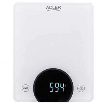 Adler ad 3173w kuhinjska tehtnica - do 10 kg - led