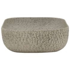 shumee Nadpultni umivalnik siv pravokoten 48x37,5x13,5 cm keramika
