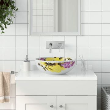 Vidaxl vidaXL Umivalnik za pult, barvit, okrogel, Φ41x14 cm, keramičen