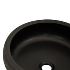 shumee Nadpultni umivalnik črn in rjav okrogel Φ41x14 cm keramika