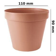 botle Sadilna posoda okrogla lonec za rastline 0,25L terrakota Ø11 cm plastika, za cvetlične aranžmaje, višina 9 cm
