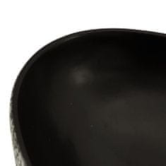 shumee Nadpultni umivalnik črn in moder ovalen 56,5x36,5x13,5 cm