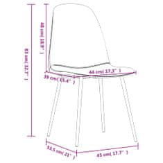 Vidaxl Jedilni stoli 4 kosi 45x53,5x83 temno rjavo umetno usnje
