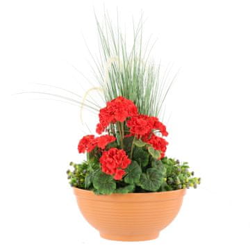 botle Skleda Okrogel cvetlični lonec 14 L terakota Ø 44 cm plastika, za cvetlične aranžmaje, višina 19,8 cm