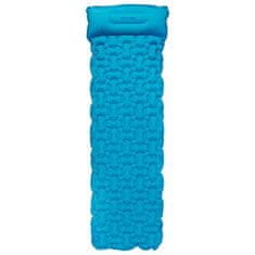 Spokey AIR BED PILLOW BIG Napihljivo ležišče z blazino, 213 x 62 x 6 cm, R-vrednost 2,5, modra