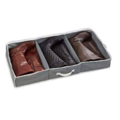Northix Škatla za shranjevanje čevljev - 3 predelki - siva 