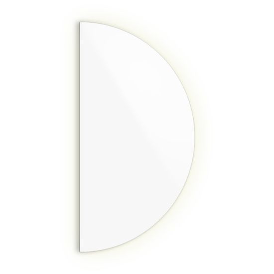 tulup.si Polkrožno ogledalo z LED osvetlitvijo Topla svetloba