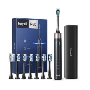 FairyWill FairyWill FW-P80 sonična zobna ščetka z etuijem, črna