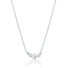 JVD Modna srebrna ogrlica s cirkoni SVLN0462X75BI45
