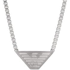 Emporio Armani Moderna jeklena ogrlica z logotipom EGS2984040