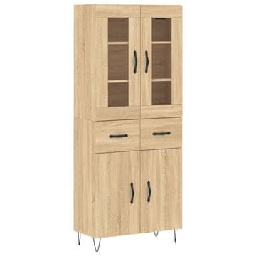 Vidaxl Visoka komoda sonoma hrast 69,5x34x180 cm inženirski les