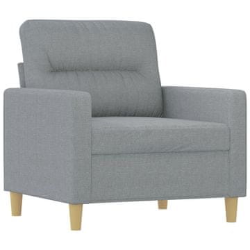 Vidaxl Fotelj svetlo siv 60 cm blago