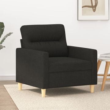 Vidaxl vidaXL Fotelj, črne barve, 60 cm, prevleka iz blaga