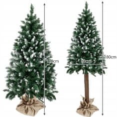 Ruhhy 2v1 božično drevo jelka na deblu 180cm s snegom