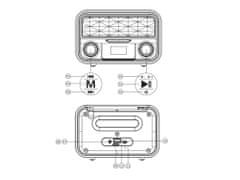 Verkgroup Prenosni akumulatorski 2000mAh bluetooth FM radio USB AUX