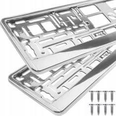 Malatec 2x okvir registrske tablice krom