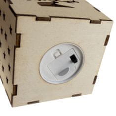 Malatec LED lesena božična hišica laterna