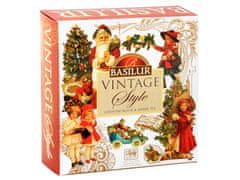 Basilur BASILUR Vintage Style Assorted - Mešanica sadnih čajev v vrečkah, božični čaj x12