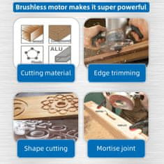 Dedra Sas+all PRO 18V akumulatorski brezkrtačni namizni nadrezkar rezkalnik 6 ali 8mm