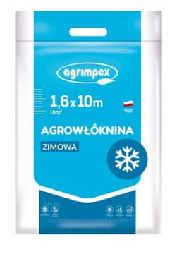 shumee Debel zimski agrotekstil 1,6 m x 10 m bele barve