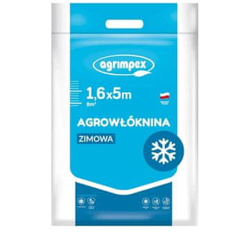 Agrimpex Debel zimski agrotekstil 1,6 m x 5 m bele barve