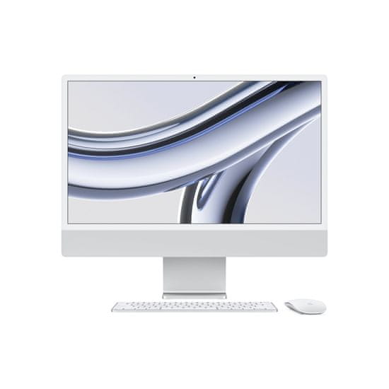 Apple iMac 24 računalnik, M3, 8 GB, SSD256 GB, srebrna