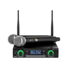 Azusa azusa ju-822 brezžični dvokanalni UHF mikrofon