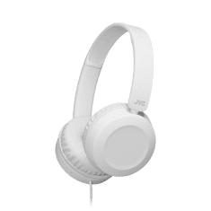 JVC has-31 we žične slušalke v ušesih z daljinskim upravljalnikom in mikrofonom bele barve