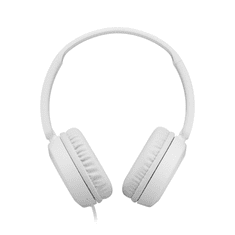 JVC has-31 we žične slušalke v ušesih z daljinskim upravljalnikom in mikrofonom bele barve