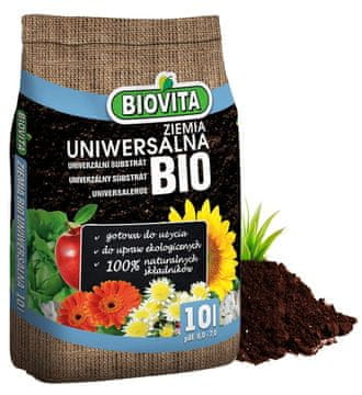 BioVita Univerzalna zemlja za rože, ekološke rastline, naravna, 10 l