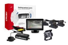 AMIO komplet parkirnih senzorjev tft01 4,3" s kamero hd-501-ir 4 senzorji črna tovornjak