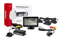 AMIO komplet parkirnih senzorjev tft01 4,3" s kamero hd-305-led 4 senzorji črna tovornjak