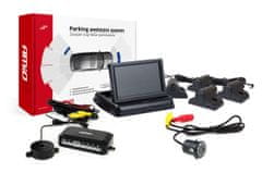 AMIO komplet parkirnih senzorjev tft02 4,3" s kamero hd-308-led 4 senzorji črna tovornjak