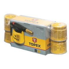 Topex plinska svetilka za spajkanje s 190 g kartušami + 4 plinske kartuše z ventilom