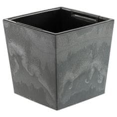 botle Cvetlični lonec z imitacijo betona sive barve z vložkom 7,5 L