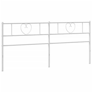 Vidaxl Kovinsko nadomestno vzglavje belo 200 cm