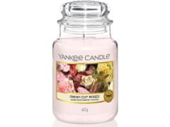 Yankee Candle Dišeča sveča Classic v steklu velika Fresh Cut Roses 623 g