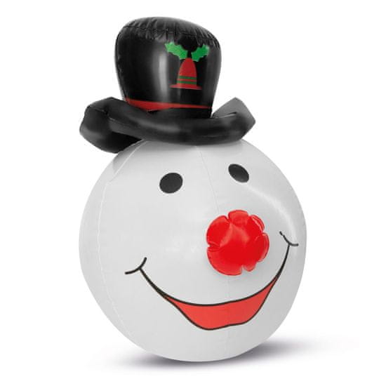 Family Christmas Napihljiva glava snežaka z modro / rdečo LED lučko Ø35 x 50 cm