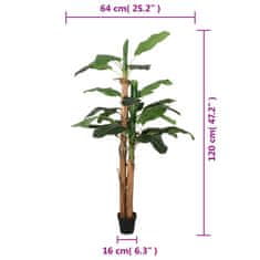 Greatstore Umetni bananovec 9 listov 120 cm zelen