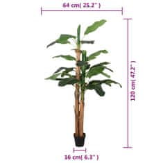 Vidaxl Umetni bananovec 18 listov 150 cm zelen