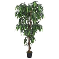 Vidaxl Umetni mangovec 1050 listov 200 cm zeleno